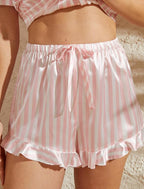 Silk Pajamas for Women Satin Womens Pajama Sets Short Sleeve Set 2-Piece Sleepwear