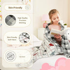 CuteKing Weighted Blanket - Weighted Blanket with Premium Glass Beads - Breathable Heavy Blanket for Comfortable Rest - Thick Blanket All Season(10lbs, 40"x60", Deer)