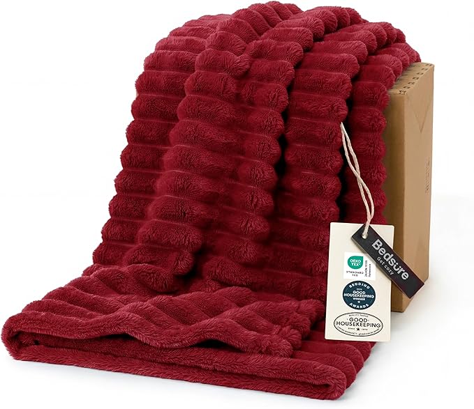 Bedsure GentleSoft Scarlet Sage Blanket for Couch - Cozy Soft Blankets for Women, Cute Small Throws for Girls, 50x60 Inches