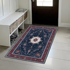 Spring Flower Area Rug 2x3 ft Entry Rug Washable Boho Rugs Non Slip Low Pile Floral Door Mat Small Carpet for Bedroom, Bedside, Kids Room, Office, Dining Room
