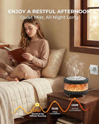 Essential Oil Diffuser with Himalayan Salt Lamp, 350ml Ultrasonic Aromatherapy Humidifier, 7 Colors LED Light, Timer & Auto Shut-Off for Home Bedroom Office Spa Yoga