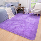 Softlife Light Purple 8x10 Area Rug for Living Room, Fluffy Shag Plush Rugs for Bedroom Girls, Shaggy Soft Fuzzy Kids Large Carpet for Dorm Bedside Ultra Cozy Non-Slip Indoor Decor