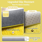 Amdrebio Yellow Area Rug for Bedroom Living Room, 5x7 Fluffy Fuzzy Plush Rugs for Kids Room Decor Aesthetic, Cute Furry Shag Kawaii Carpet for Playroom Classroom Nursery Teen Girls Boys Baby Toddler