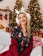 Ekouaer Womens Silk Satin Pajamas Set Short Sleeve Sleepwear Button Down Loungewear 2 Piece Pjs Shorts Set S-5X Plus Size