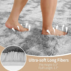 5x7 Area Rug Fluffy Shaggy Ultra Soft Faux Fur Non-Slip Machine Washable Carpet for Bedroom, Living Room, Nursery & Dorm Cozy Home Decor