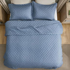 Bedsure Quilts Queen Size - Mineral Blue Bedspread Queen Size & Lightweight Comforter, Modern Coastal Coverlet with Clover Pattern, Ultra Soft All-Season Bedding, 90 x 96 Inches | Stitch-Free Quilting, Ultra Soft, Lightweight, Machine Washable, Pet-Fri...