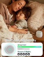 Babelio White Noise Sound Machine (Pocket Mini Pro) | 1000mAh Large Battery, 25 Non-looping Sounds for Adults, Kids & Babies, Timer, Memory Function, Pocket-Sized & Travel Essentials, White