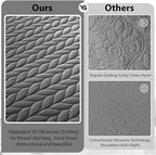 IR Imperial Rooms Queen Quilt Bedding Set Size (90" x 96") + 2 Pillow Shams (20" x 26"+ 2") - 3 Pcs All Season Lightweight Reversible Microfiber Coverlet Embossed Quilt Bedspread (Grey)