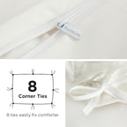 Bedsure Duvet Cover with Fitted Sheet King - Deep Pocket, Hotel Luxury Soft Double Brushed Bedding Set with Zipper Closure, 1 Duvet Cover, 1 Fitted Sheet, 2 Pillow Shams, NO Comforter, Cream White