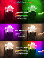 LOHAS Dinosaur Night Light for Boys, Kids Nightlight Plug in, Dusk-to-Dawn, Stegosaurus LED Night Lights Plug into Wall, RGB+Soft White 3000K, 3 Lighting Modes, Ideal for Nursery, Room Decor