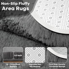 Noahas Extra Large 9x12 Area Rugs for Living Room,Fluffy Dark Grey Bedroom Rug,Big Thick Plush Shag Non-Skid Soft Shaggy Throw Carpet