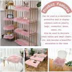 12 Inch Pink Square Faux Fur Rug, Small Product Photography Background, Perfect for Jewelry, Mini Bags, Nail Art, Small Vases and Other Desktop Photography (1pcs)