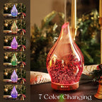 Porseme Essential Oil Diffuser 3D Firework Glass Aromatherapy Ultrasonic Humidifier Rose Gold, Auto Shut-Off, Timer Setting, BPA Free, Aroma Decoration for Home, Office, Gym, Spa, Premium Gift 150ml