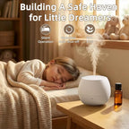 Essential Oil Diffuser: 2-in-1 Ultrasonic Aromatherapy Humidifie with Auto Shut-Off, Quiet Operation Fragrance Diffuser for Office/Bedroom/Hotel/Spa Relaxation, Home Scent Diffuser (White)
