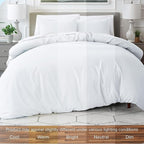 Bare Home Bedding Duvet Cover Extra Long - Premium 1800 Super Soft Collection - Lightweight, Cooling Duvet Cover - Soft Breathable Bedding (Twin/Twin XL, White)