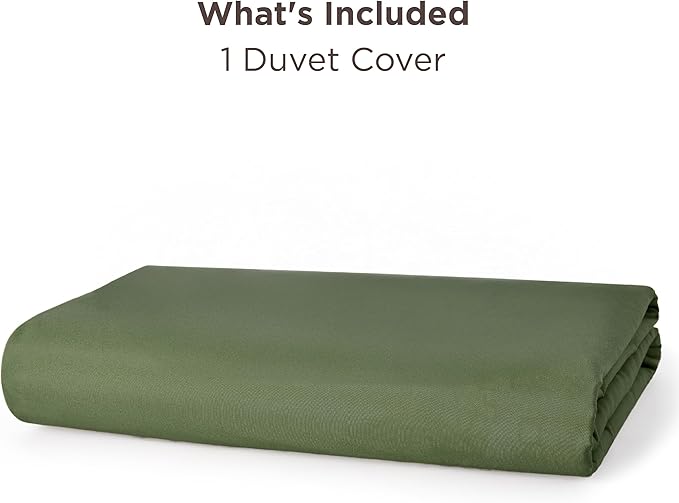 Bedsure Duvet Cover Queen - Only Includes 1 Duvet Cover (90"x90"), Hotel Luxury Soft Double Brushed All Season Bedding for Kids & Adults, Zipper Closure, Olive Green (No Comforter, No Pillow Shams)
