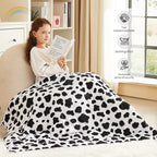 HOSUKKO Weighted Blanket - 10 lbs Cow Pattern Heavy Blanket - Breathable Blanket(50 * 60 inches, 10 lbs)