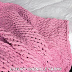 Chunky Knit Blanket - Luxury Soft Cozy 50 * 60 Throw Blanket,100% Woven Blanket Rope Knot Throw Blanket for Couch, Sofa, Home Decor, Gift - Machine Washable (Pink, 50 * 60)
