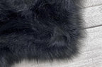 LAMBZY Bear Skin Rug Super Soft Fluffy Faux Fur for Bedroom Floor Sofa Living Room High-Density Plush Shaggy Carpet Sofa Cover Bedside Sheepskin Rug (3'x5', Black)