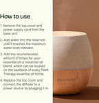 Plant Therapy Drift Linen Essential Oil Diffuser, Stylish Linen Cover Adds a Soft, Natural Touch to Any Space, Intermittent & Continuous Mist, Color-Changing Light Feature, 320 Square Feet Coverage