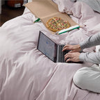 Bedsure Duvet Cover Full Size - Soft Double Brushed Bedding Set for Kids & Adults, Zipper Closure, 3 Pieces, Includes 1 Duvet Cover (80"x90") & 2 Pillow Shams, NO Comforter, Pink Mocha