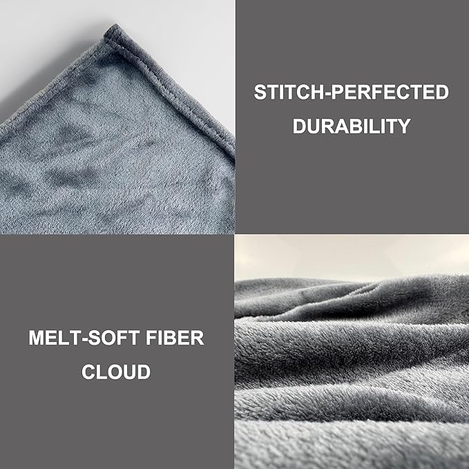 Fleece Blanket Full/Queen - 80x90 Inch Lightweight & Buttery-Soft Throw for Bed, Sofa, Camping | 300GSM Cloud-Touch Microfiber | Cozy Essentials for Travel & Movie Nights, (Alloy)