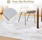 XLUEZ Area Rug 9x12 Living Room Rug, Machine Washable Vintage Distressed Medallion Rug Non-Slip Soft Low Pile Large Indoor Rugs for Bedroom Kitchen Dining Room Office(Beige,9'x12')