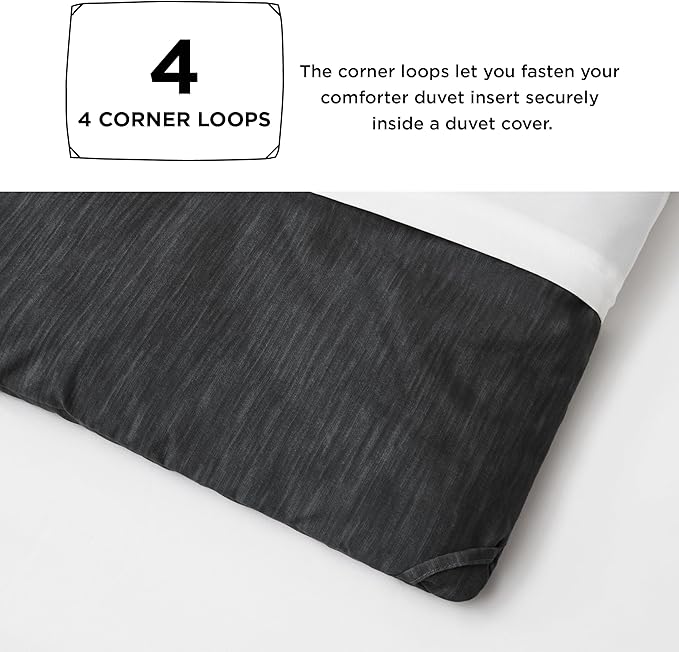 Bedsure Black Comforter Set Queen - Soft Bedding for All Seasons, Breathable Cationic Dyed Bed Set, 3 Pieces, 1 Queen Size Comforter (90"x90") and 2 Pillow Shams (20"x26"+2")