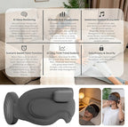 Meditation Eye Mask Sleep Mask with Meditation Music | Portable Sleep Headphones, Pressure-Free & Light Block-Out Eye Mask, One-Touch Operation via APP for Sleeping, Meditation & Travel (Gray)