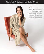 Tara Sartoria Luxury Artisan Silk Robe for Women, Washable, Full Length, Jacquard, XS–4XL, Oprah Daily 2025