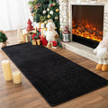 Przemy Washable Black Rugs for Bedroom Living Room, 2x6 Feet Runner Rug Soft Memory Foam Indoor Carpet for Hallway Kids Boys Girls Room Dorm Bedside Nursery Decor Mat