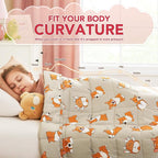 CuteKing Weighted Blanket - Weighted Blanket with Premium Glass Beads - Breathable Heavy Blanket for Comfort Sleep - Thick Blanket All Season (10lbs, 48"x72", CuteDog)