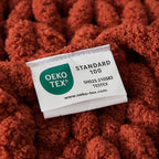 WESHIONGOO Chunky Knit Blanket Throw Knitted Throw Blankets for Couch Bed Fluffy Soft Blanket with Jumbo Chenille Yarn Thick 100% Handmade(Rust, 51"×63")