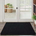 Keeko 2x3 Black Area Rugs for Bedroom Living Room, Soft Modern Indoor Throw Rugs Low Pile Fluffy Small Rug Door Mat Washable Non Slip Entryway Rug Carpet for Nursery Home Kids Room Decor