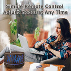 Diffusers for Essential Oils Large Room 600ml,Essential Oil Diffusers for Home with R/C,Cool Mist Humidifier,7 Colors Lights & 3 Mist Mode Waterless Auto Off for Office
