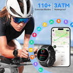 Fitpolo Smart Watch for Men Women,1.3" AMOLED Touchscreen Fitness Tracker, Make/Answer Calls, Heart Rate SpO2 Monitor, 3ATM Waterproof, Sleep & Activity Tracking Smartwatch for Android Phones iPhone