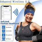 Bluetooth Headphones, Sleep Headphones Headband Wireless for Sleeping Side Sleepers - Adjustable Sleep Headphone, and Bluetooth Headbands for Women Men (Blue)