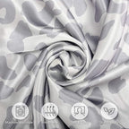 Satin Pillowcase for Hair and Skin, Soft and Cooling Similar to Silk Pillow Cases 2 Pack with Envelope Closure Standard Size Satin Pillow Covers, Gift for Women Men(20"x26", Leopard, Silver)