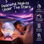 Mind-Glowing Galaxy Moon Lamp with Multi Colors, Touch/Remote, Wood Stand - Birthday Gift for Any Year Old Girls & Boys - Teen Girl Room Decor, Trendy Stuff - Cool Night Light for Kids (7.1 inch)