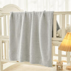 CYMULA Kids Throw for Boys and Girls 30 x 40 inches, Soft Cozy Cute Swaddle Fleece Throw, Light Grey