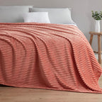 Nestl Blanket Twin Size for Bed - Cozy Warm Fuzzy Blankets for Women, Plush Small Fleece Throws for Girls - Misty Rose, 66 x 90 Inches