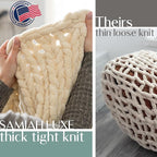 SAMIAH LUXE Chunky Knit Blanket Throw 50x30", Pink Chenille Chunky Knit Throw Blankets for Living Room Decor or Boho Decor, Personal Lap Blanket for Couch or Bed, Cable Knitted Crochet Lap Blankets