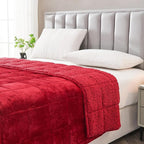 Topblan Sherpa Fleece Weighted Blanket for Adult, 15 lbs Dual Sided Cozy Fluffy Heavy Blanket, Ultra Fuzzy Throw Blanket with Soft Plush Flannel Top, 60 x 80 inches