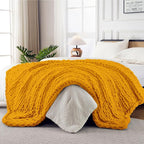 Ultra Soft Chunky Knit Throw Blanket 40x50 Hand Knitted Warm Chenille Throw Blanket, Home Decor Soft Thick Yarn Cable Knit Blan ket Breathable Fleece Banket Christmas for Couch Bed Sofa Best Gift