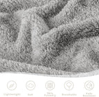 Exclusivo Mezcla Fleece King Size Bed Blanket, Ultra Soft, Lightweight and Fuzzy Light Grey Blanket for Women, Home Decor, 90x104 Inches
