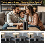 Waterless Essential Oil Diffuser Starter Kit - No Water Needed, Battery Operated Mini Scent Air Machine, Included 3x20ML Essential Oils, Portable Aromatherapy Diffuser for Home & Car, Black, 2Pack