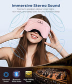 MUSICOZY Bluetooth Sleep Mask Headphones 5.4, Wireless Over-Ear Headphones Washable Zipper Sleep Headphones Mask with HD Stereo Speakers for Side Sleepers Travel & Relaxation, Gifts for Men Women