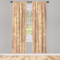 Lunarable Hamsa Window Curtains, Egyptian Boho Hand Shape Pattern Eye Design Bridal Night Inspired Art, Lightweight Decorative 2-Panel Set & Rod Pocket, Pair of - 28" x 95", Peach Blush