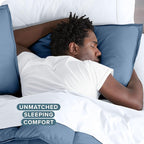 Bare Home Bedding Duvet Cover Extra Long Size - Premium 1800 Super Soft - Lightweight, Cooling Duvet Cover - Soft Breathable Bedding (Twin/Twin XL, Coronet Blue)