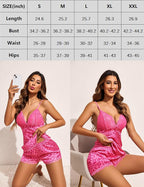 Avidlove Women Sleepwear Satin Pajamas Set Lace Camisole Shorts Nightwear
